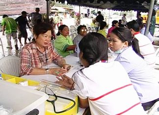 Health officials offered free medical services to members of the public.